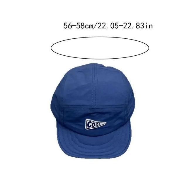 Unisex Vintage 5 Panel Embroidered Short Brim Cap - Quick Dry Outdoor Sun Baseball Hat, for Men Women Daily Sports