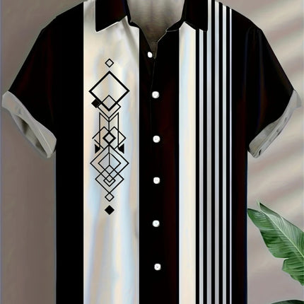Simple Men's Shirt 3D Printed Retro Fashion Topshort Sleeve Beach Sweatshirt Street Hawaii Short Sleeved Shirt Men's Clothing