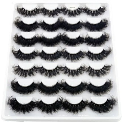 HBZGTLAD 14 Pairs Eyelashes 25mm Faux Mink Eyelashes Long Lasting Fluffy Mink Lashes Dramatic Volume lashes Extension Thick Long