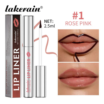 Peel Off Lip Stain Lip Liner Tattoo Long-Lasting Waterproof Smudge-Proof Transfer-Proof Matte Lipliner Magic Lip Cosmetic