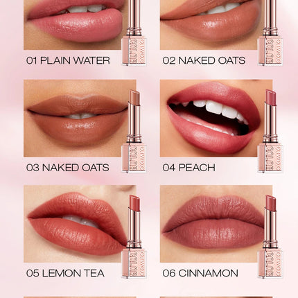 O.TWO.O Lipstick Lip Tint Moisturizing Nourishing Glow Lightweight Smooth Non-Sticky Refreshing Red High-shine Lipstick Makeup