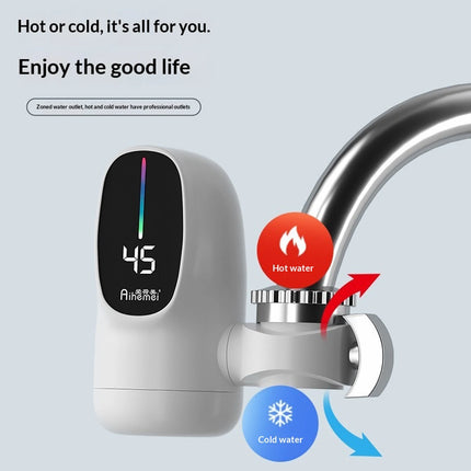 110V Rapid Heating Tap with Digital Display Tankless Electric Heater Faucet Instant Hot & Cold Water Heater for Kitchen Bathroom