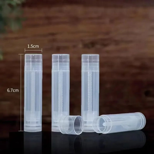 100Pcs 5ml Empty Lip Gloss Tubes Cosmetic Containers Wholesale Lipstick Jars Balm Tube Cap Container Travel Makeup Tool Lip Balm