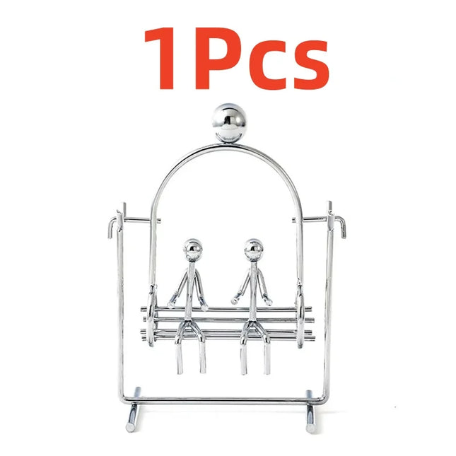 Iron Swing Couple Swing Piece Creative Home Desktop Living Room Metal Model Handicraft Birthday Gifts Desktop Decoration