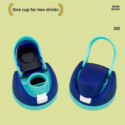 JUSTINLAU Spot Goods 19/24/32oz Thermos Cup Fruit Mug Kids Straw Cup Vacuum Flasks Stainless Steel Travel Thermal Water Bottles