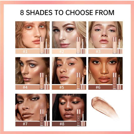 Halo Glow Liquid Filter Liquid Highlighter Face Contouring Pearlescent Makeup Brightener Bronzer Glow Body Face Contour Shimmer