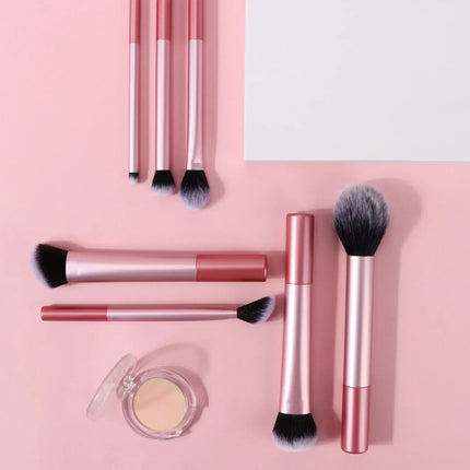Professional 7PCS Makeup Brushes Synthetic Soft Cruelty Free Foundation Blush Eyeshadow Cosmetic Set Easy Cleaning Tools