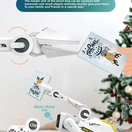 Teeggi Electric RC Intelligent Robot Dog Multifunction RC Mechanical Dog with turret Educational Toy Bionic Smart Robot Toy Gift