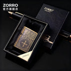gold con with box