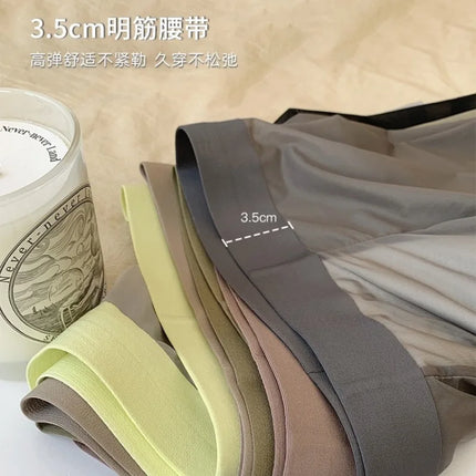 20D Ultra-thin Flat Boxers Shorts Quick Drying Mens Underwear Transparent Ice Silk Men's U Pouch Panties Seamless Mid Waist