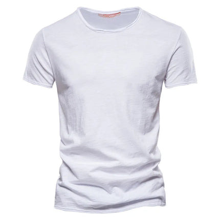 Brand Quality 100% Cotton Men's T-shirt V-neck Fashion Design Slim Fit Solid T-shirts Male Tops Tees Short Sleeve T-Shirt For Men