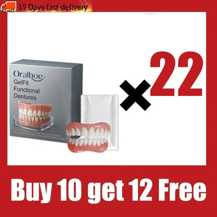 1/3PCS Perfect Smile Denture Silicone Liners kit Fake Teeth Kit Upper & Lower Veneers for Men & Women Instant Confidence Boost