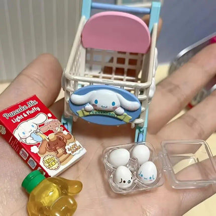 Genuine Re-Ment Cinnamoroll Market Supermarket Retail Department Store Miniature Scene  Blind Box Anime Character Model Toys