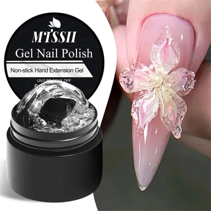 MTSSII 8ml Clear Non Stick Hand Solid Extension Nail Gel Polish Semi Permanent Soak Off UV Nail Art Varnish Manicure Design DIY