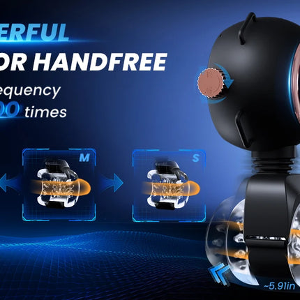 Wearable Automatic Male Masturbator with Removable Belts LCD Adjustable Males Adults Sex Toys Penis Masturbation Stroker for Men