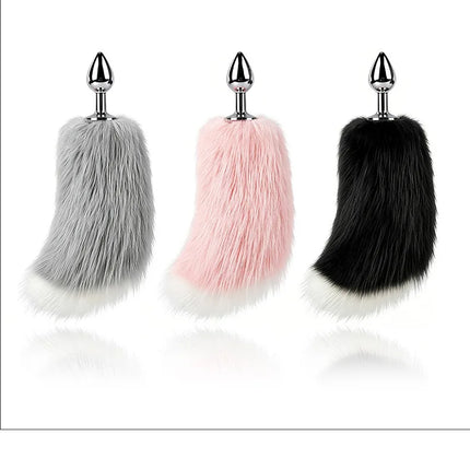 Wireless Remote Control Fox Tail Metal Anal Plug Vibrating Tail Butt Plug Vibrator For Women Dildos Stimulator Adult Sex Toys