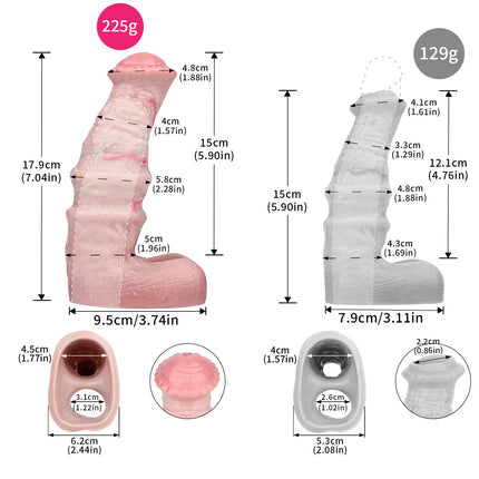 FAAK 14 styles Silicone Fantasy Horse Hollow Dildo Dog Large Knot Nude Penis Sleeve Size S M L Cock Enlarger Sex Toys For Men