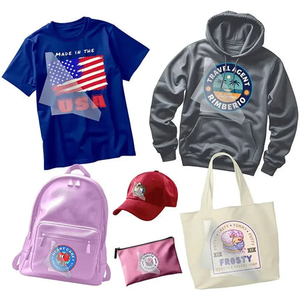 Custom Logo or Picture Iron On Heat transfer Stickers For Clothing DIY Washable T-Shirts Thermal Patch DTF Colorful Vinyl