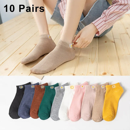 10/20/30 Pairs Women Low Tube Socks Set Cute Bear Pattern Fashion Breathable For Female Casual Style Comfortable Socks
