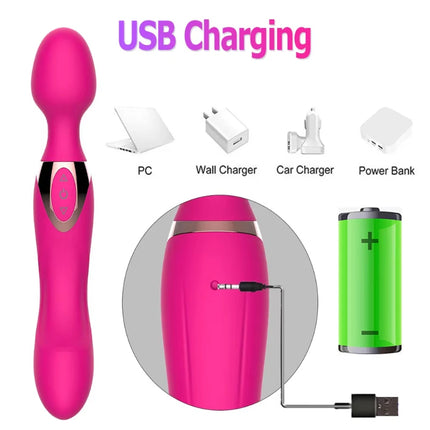 2025 power 10 speed Big Vibration for Women Dual Heads Vibration AV Wand Body Massager Sex Toy For Woman Female Sex Products