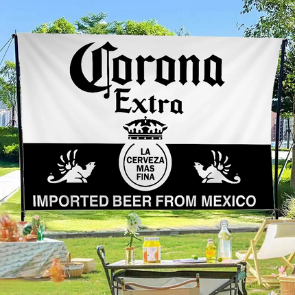 C-Corona E-Extra Beer Anime Chart Creative Pattern Hanging Flag Polyester Printed Banner Hand Pulled Flag