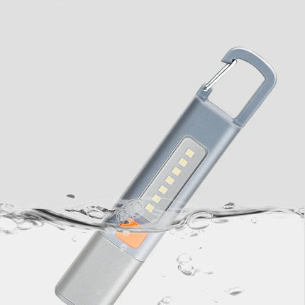 Strong Lighting ABS Flashlamp USB Rechargeable Zoomable Waterproof Outdoor EDC Torch with Hook  Long-range Emergency Lantern