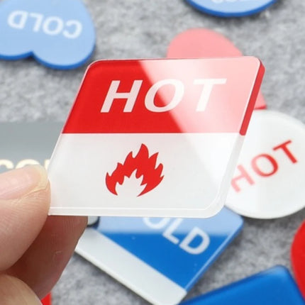Acrylic Hotel Bathroom Bathroom Faucet Hot and Cold Water Prompt Sign Toilet Hot and Cold Water Logo Sticker