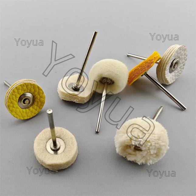 100pcs 25mm Dental Odontology Polishing Brush Wheel Rotary Tools 2.35/3.00mm Shank Wool Goat Cotton Black Buff Dentistry Lab