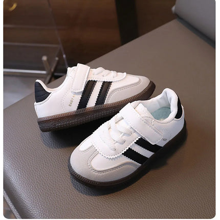 PU Leather Sport Shoes For Children Soft-soled Waterproof Girl's Sneakers Ergonomics Anti-slippery Toddler Shoes For Kids