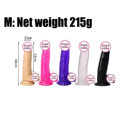 Soft Jelly Dildo Testis Realistic Anal Dildo Penis Suction Cup Male Dick Female Masturbation Fidget Toys Sex Toys for Woman