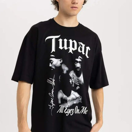 Tupac Shakur Crew Neck Printed T-Shirt Women Men Oversize Fit Short Sleeve Street Harajuku High Quality Cotton Casual Clothing