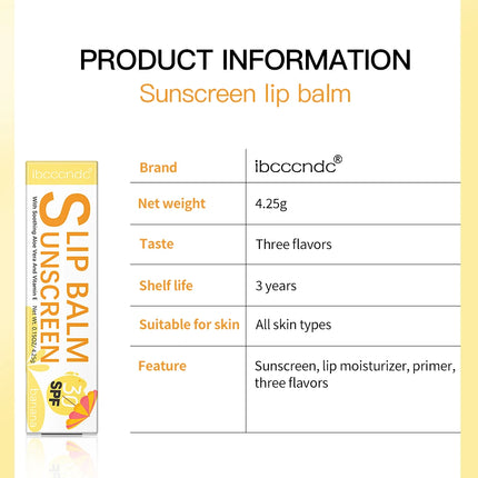 Sunscreen Lip Balm SPF30 UV Protection Moisturizing Hydrating Lip Balm Moisturizes Repairs Chapped Lips Lipstick Lip Care Makeup