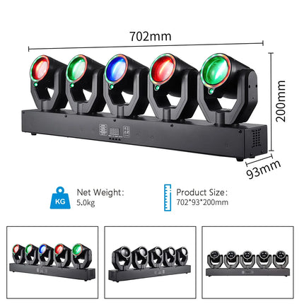 180W DJ Lights DMX512 Rotating Moving Head Beam Light Sound Control Disco Party RGBW Stage Effect For Wedding Club Event
