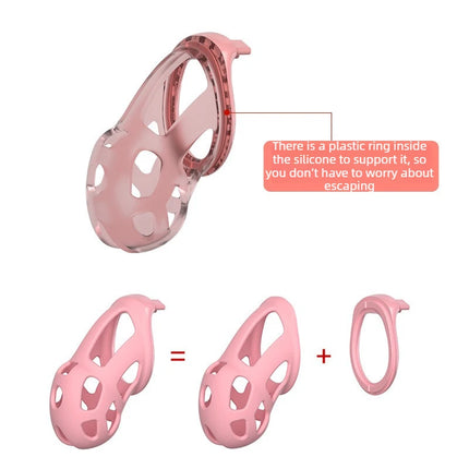 2026 Men Silicone Chastity Cage Cock Lock Penis Ring Sex Toys For Sissy Men Stretcher BDSM Gay Erotic Urethral Device Adult