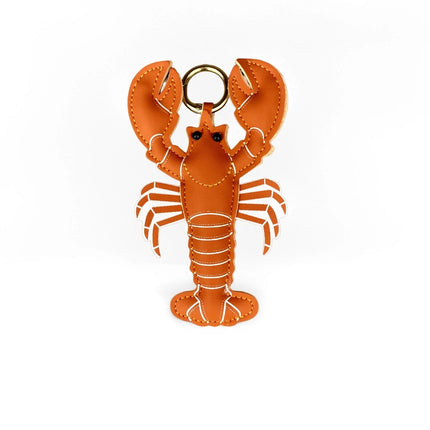 4 Pcs Stylish PU Leather Summer Beach Style Keychain/Bag Charm Set-Cute Lobster/Crab/Seashell-car/Bag/Room Accessories/Hanger-