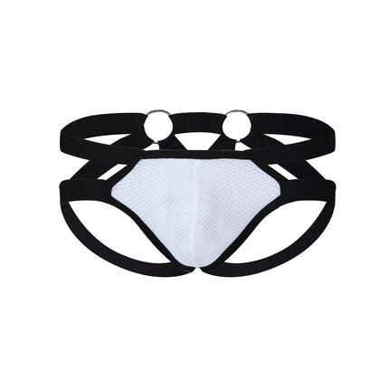 Sexy Men Bondage Underwear Man Jock Strap Thong Mesh G String Jockstrap Elastic Hollow Lingerie T-back Penis Pouch Underpants
