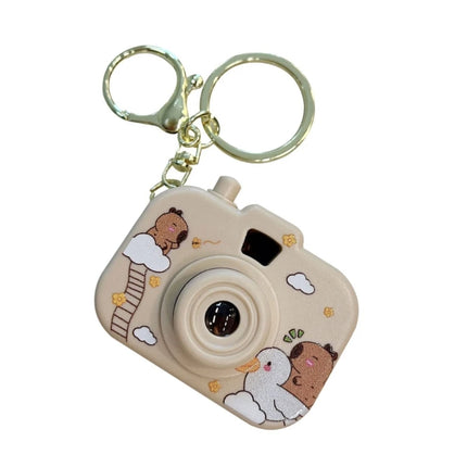 New Capybara Projection Camera Keychain Cartoon Kawaii Mini Camera Keyring Hanging Decoration Fashion Backpack Pendant