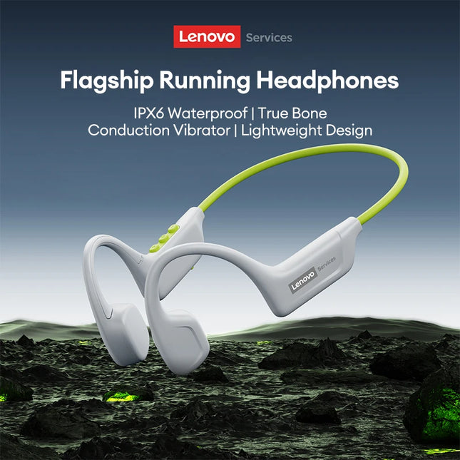 Lenovo S102 Bone Conduction Bluetooth V6.0 Earphones Wireless Sports Headphones Waterproof Sweatproof Running Cycling Neckband