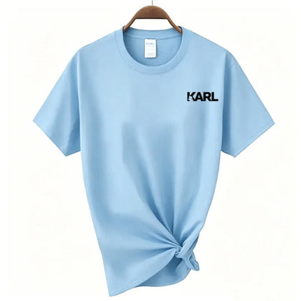 Fashion Casual Brand Karls T Shirt Men Women Cotton Short Sleeve O-neck Tshirt Men's Women's Summer Top Tee Shirt
