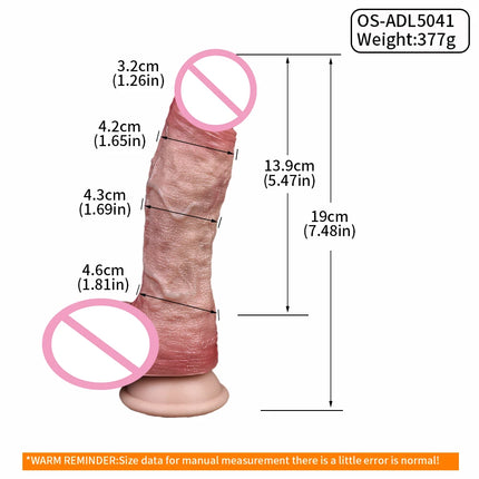 SXXY Skin Texture Lifelike Double Layer Silicone Dildo Elastic Soft Anal Plug Vaginal Anus Stimulator Dual Layer Penis Sex Toys
