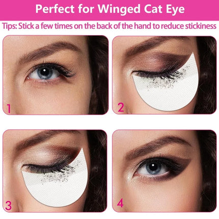 200/50pcs Eyeshadow Stencils Eyeliner Aider Sticker Cosmetics Eye Eyelash Extension Cotton Patch Sticker For Removing Eyelashes