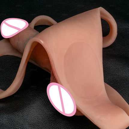 Silicone Strap on Dildo For Lesbian Gay Reusable Solid Penis Dick Skin Feeling Dildo Pants Strapon Penis Sex Toys for Women 18+