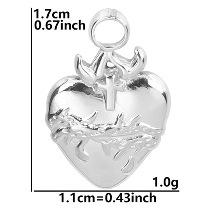 Elegant Love Breloques Stainless Steel Pendants For Jewelry Making Bulk Heart Charm Pendant 5pcs/Lot Materials To Make Bracelets