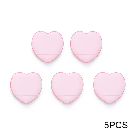 5/10pcs Heart Finger Puff  Mini Makeup Sponge Small Air Cushion Powder Sponge Case Face Concealer BB Cream Cosmetic Puff Beauty