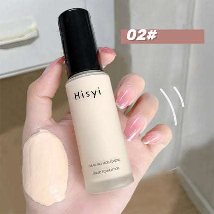 Full Coverage Liquid Foundation – Matte/Dewy Squeeze Tube, Waterproof Long-Lasting Concealer Base for Xmas & Winter