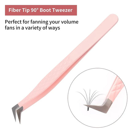 Nanometer Fiber Tip False Lash Tweezers For Eyelash Extension Mega Volume perfect close tip Boot isolation Artist Makeup Tools