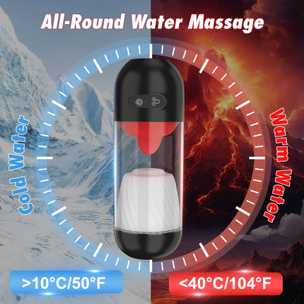360 ° Swinging Tongue Deep Throat for Penis 9-Mode Licking Oral Sex Blowjob Silicone Masturbation Cup Pocket Pussy for Penis