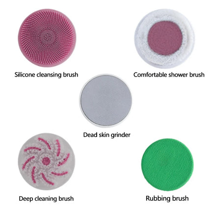 Silicone Body Scrubber Electric Shower Brush Cordless USBcharge Bath Washing Silicon Back Massage Foot Exfoliating Skin Friendly