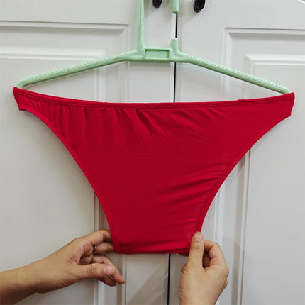 Underwear For Men Comfortable Panties Mens Ice Silk Briefs Daily Wear Red Lightweight Comfortable Panty For Men