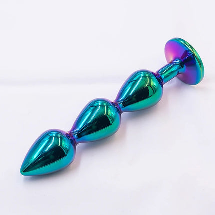 Aluminum Alloy Anal Plug Gem Base Butt Plug Anal Massage Dilatancy Toys Adult Masturbation Sexual Wellness G-Point Massage